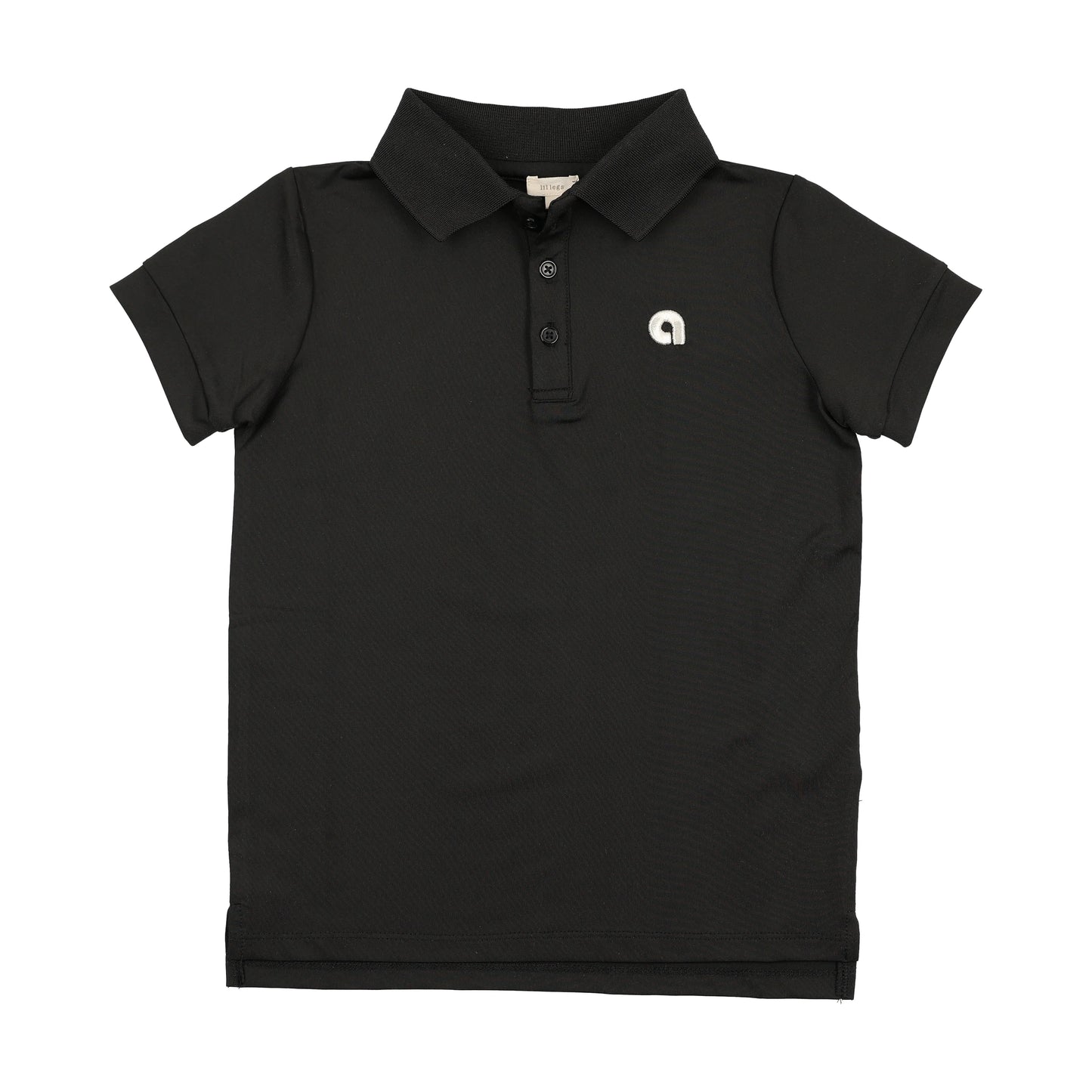LIL LEGS BLACK SPORTS SS POLO [FINAL SALE]