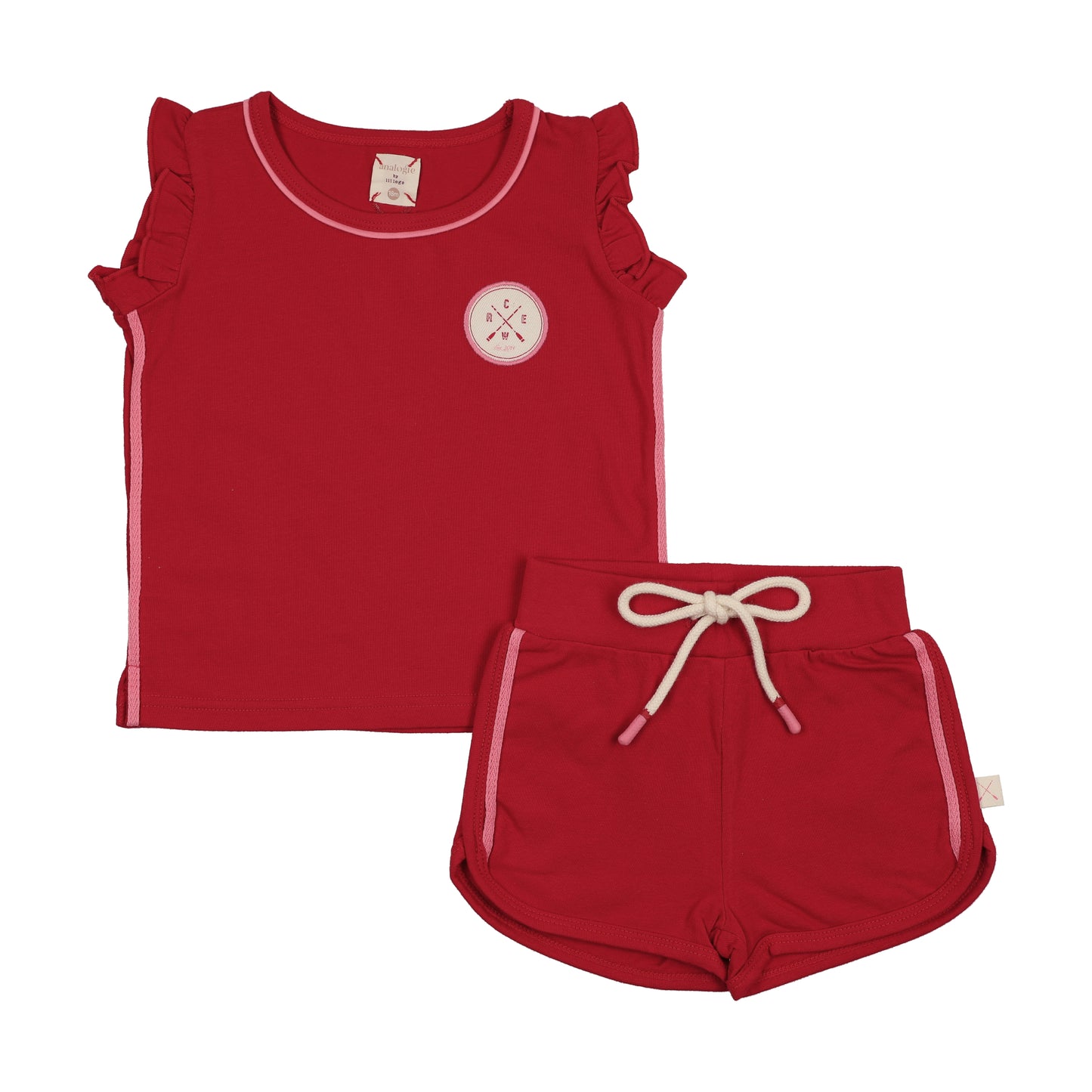 ANALOGIE RED BOATING CREW GIRLS SET