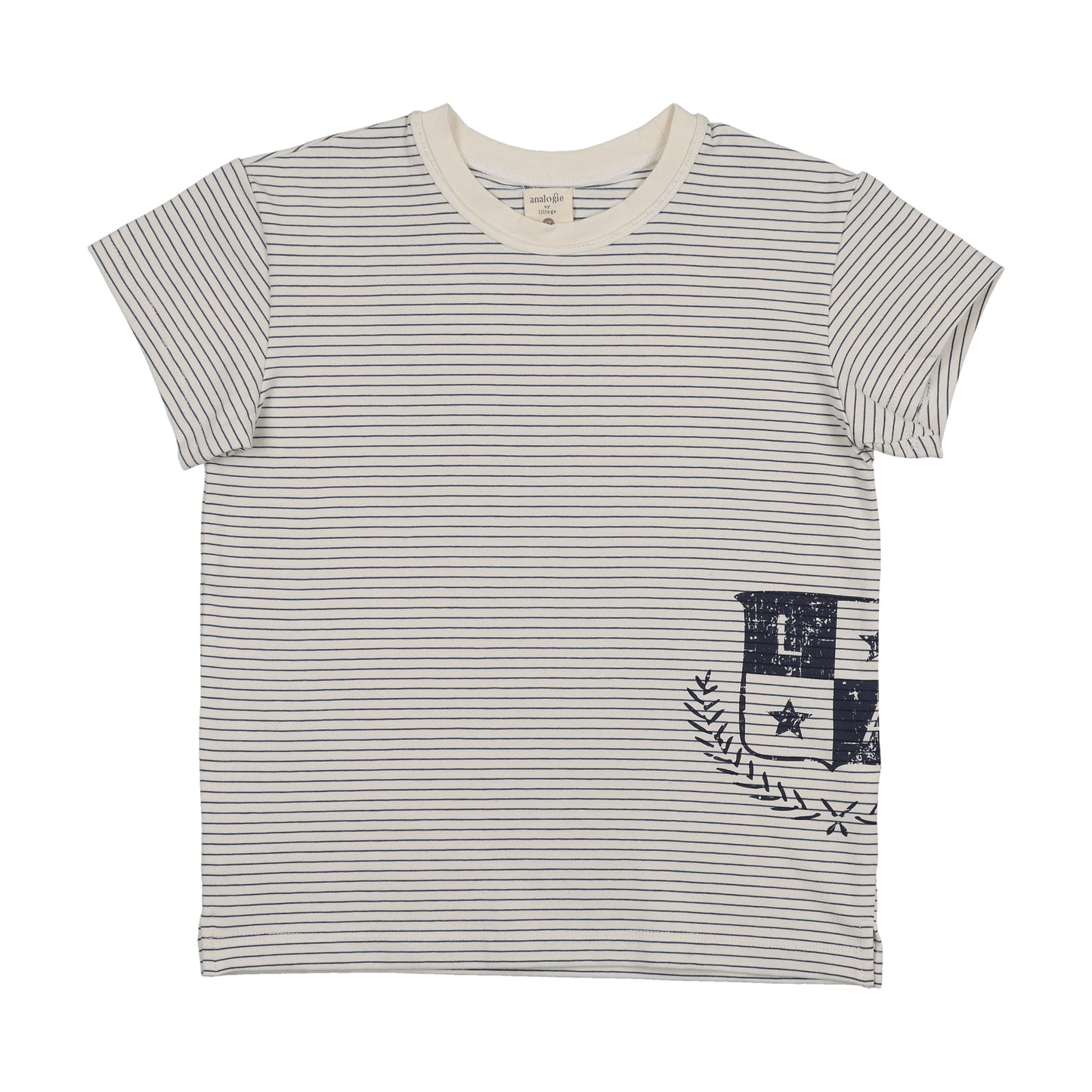 ANALOGIE BLUE STRIPE DENIM CITY BOYS T-SHIRT