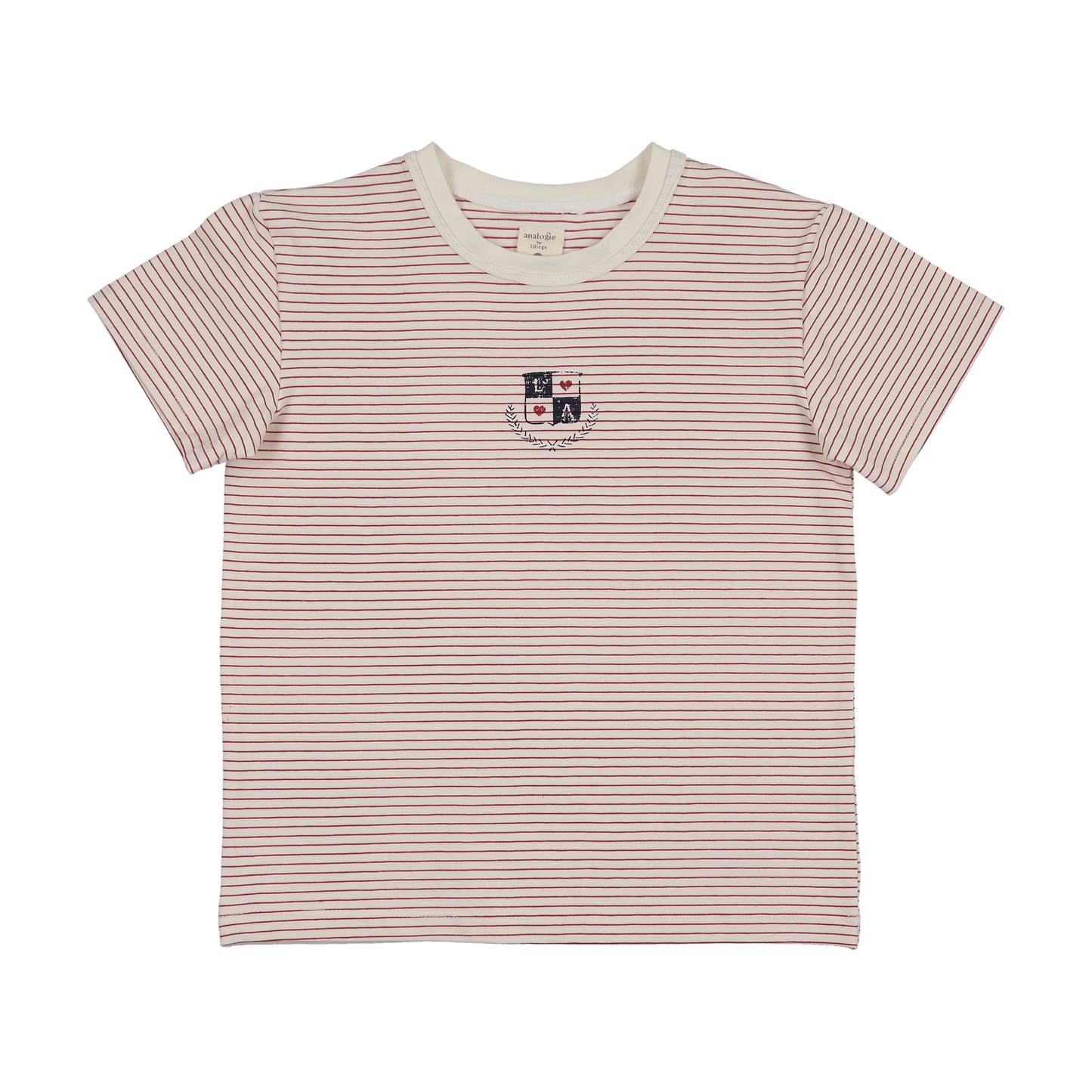 ANALOGIE RED STRIPE DENIM CITY SS T-SHIRT