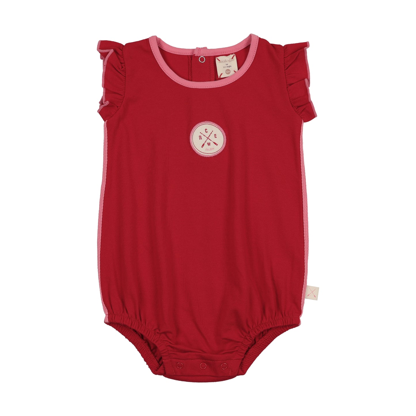 ANALOGIE RED BOATING CREW GIRLS ROMPER