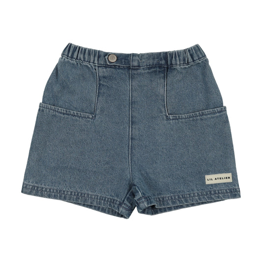 ANALOGIE MID BLUE WASH DENIM CITY SHORTS