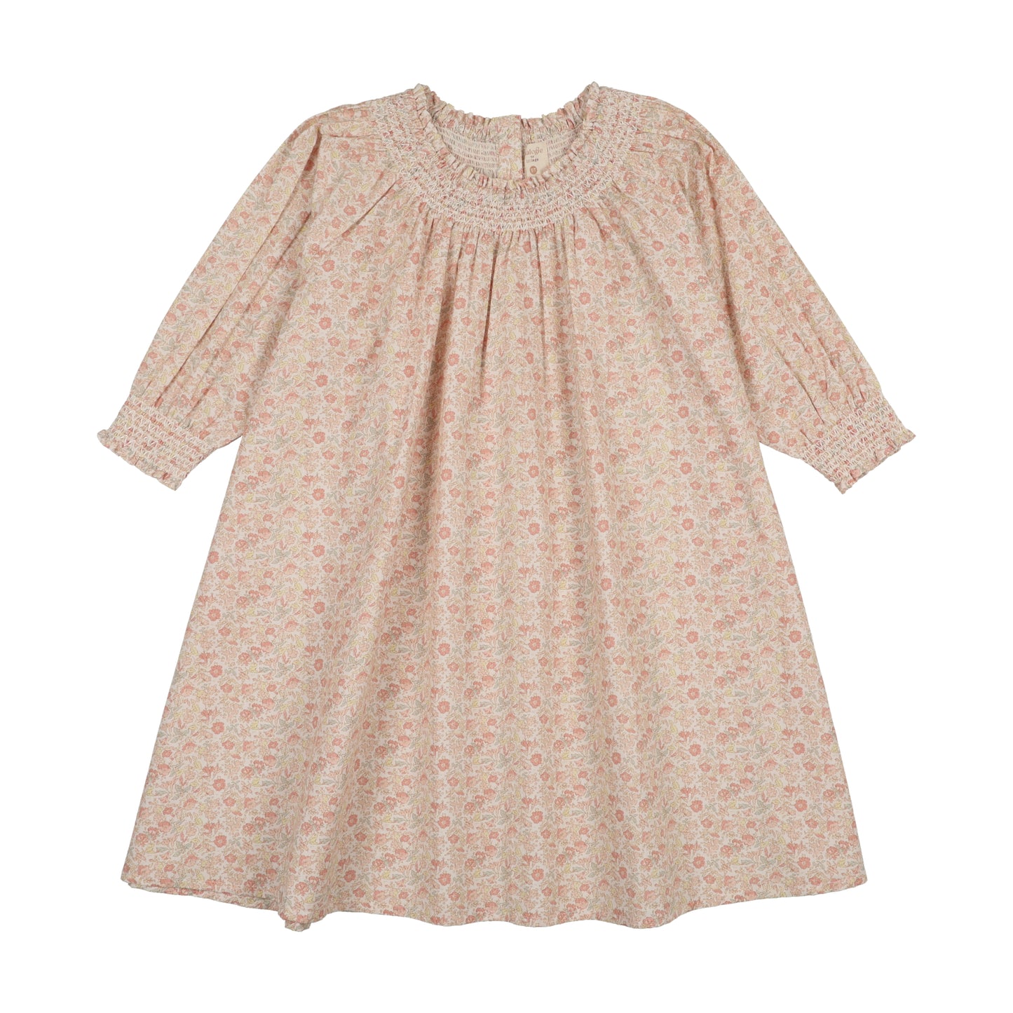 ANALOGIE BUD PINK SUNNY BLOSSOMS 3/4 SLEEVE DRESS