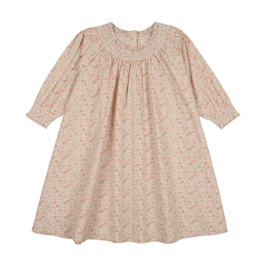 ANALOGIE BUD PINK SUNNY BLOSSOMS 3/4 SLEEVE DRESS