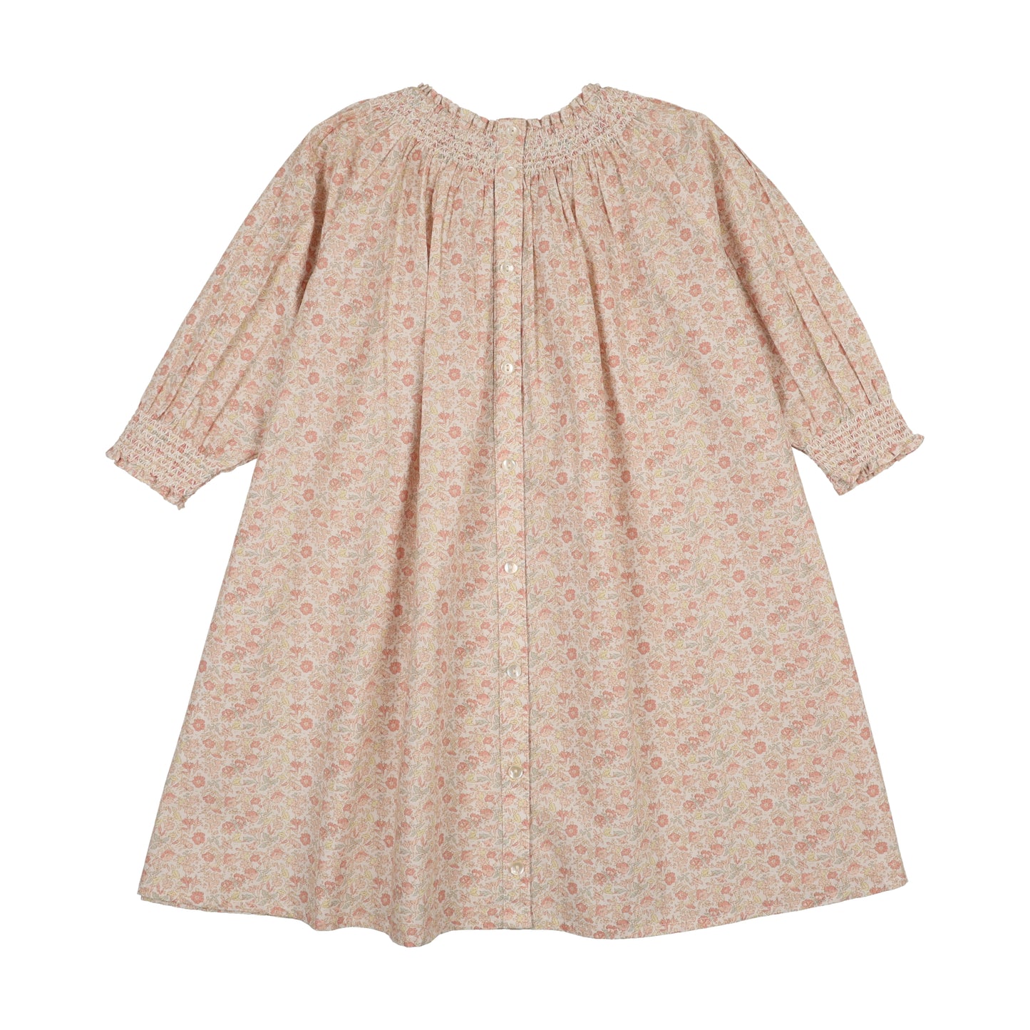 ANALOGIE BUD PINK SUNNY BLOSSOMS 3/4 SLEEVE DRESS