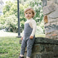 ANALOGIE BLUE/CREAM HEIRLOOM KNIT OVERALLS