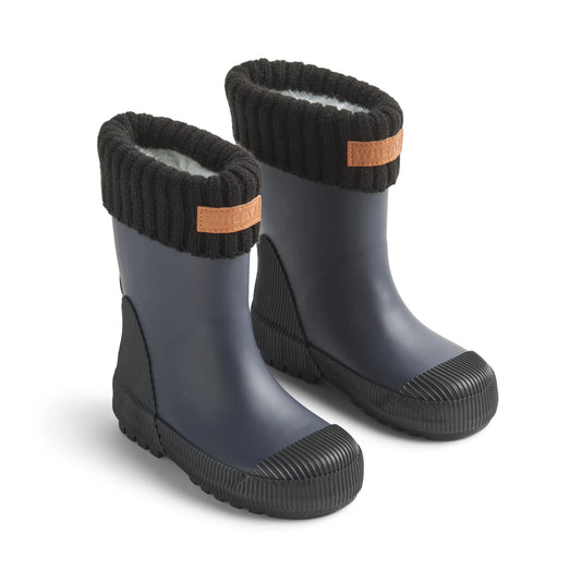 WHEAT NAVY RUBBER BOOTS