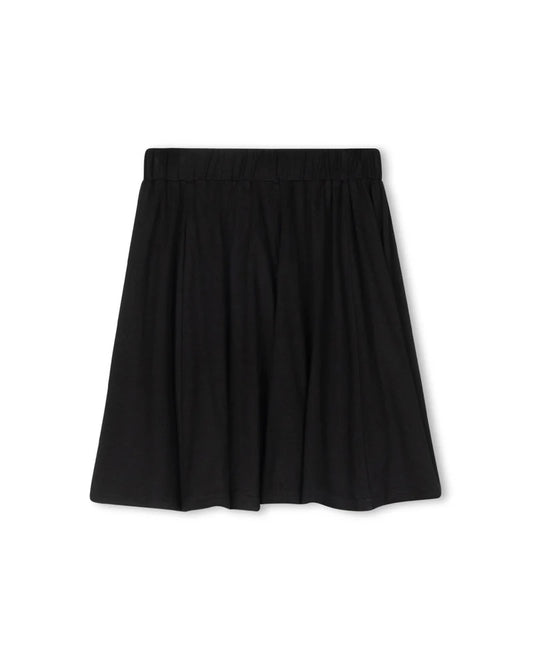 HELLO YELLOW BLACK PANELED SKIRT