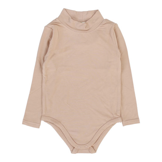 LIL LEGS DUSTY PINK BAMBOO MOCKNECK ONESIE