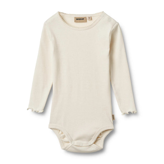 WHEAT IVORY RIBBED ONESIE