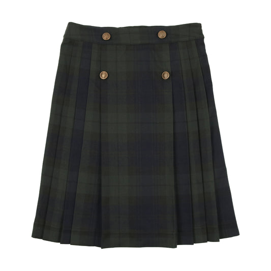 ANALOGIE FOREST PLAID PLEATED SKIRT [Final Sale]