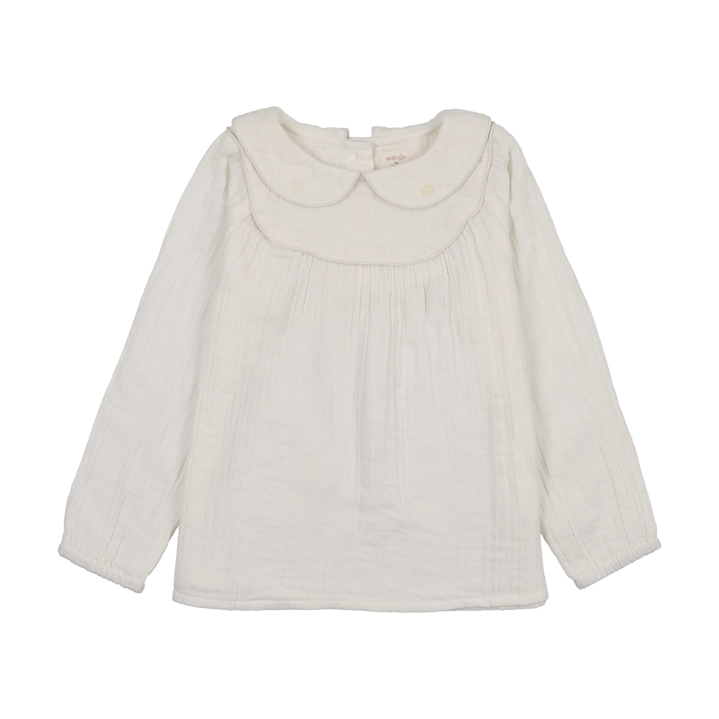 ANALOGIE CREAM/ROSE EMBROIDERED SHIRT