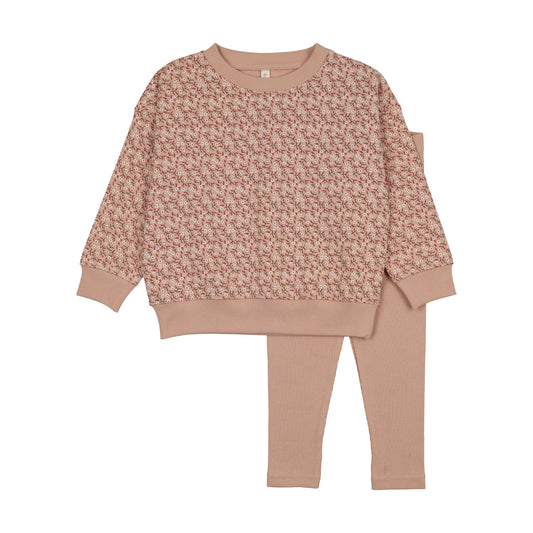 LILETTE DUSTY PINK DAHLIA VINES TODDLER SET
