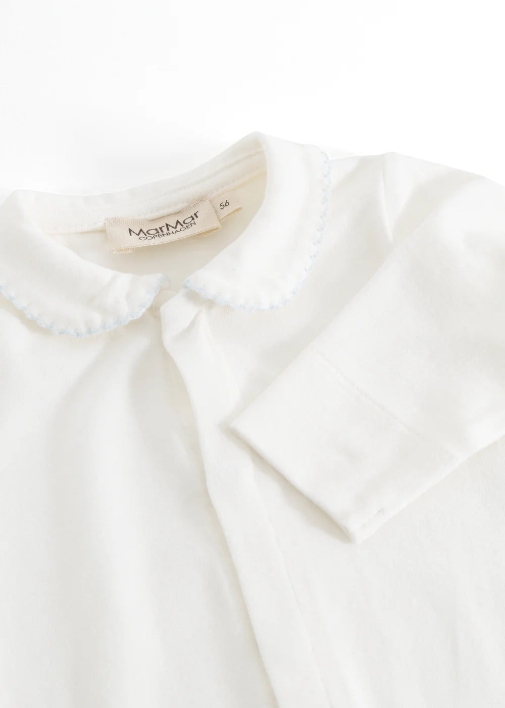 MARMAR COPENHAGEN WHITE/BLUE TRIM COLLAR FOOTIE