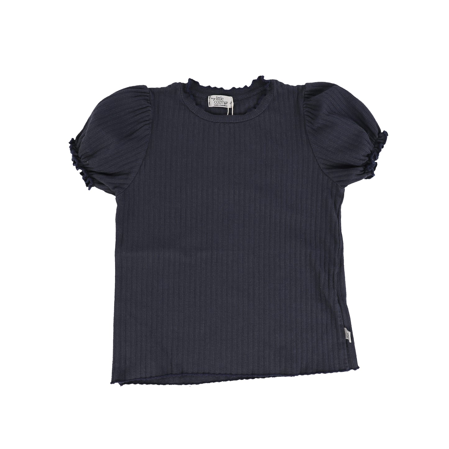 MY LITTLE COZMO NAVY RIBBED TOP [FINAL SALE]