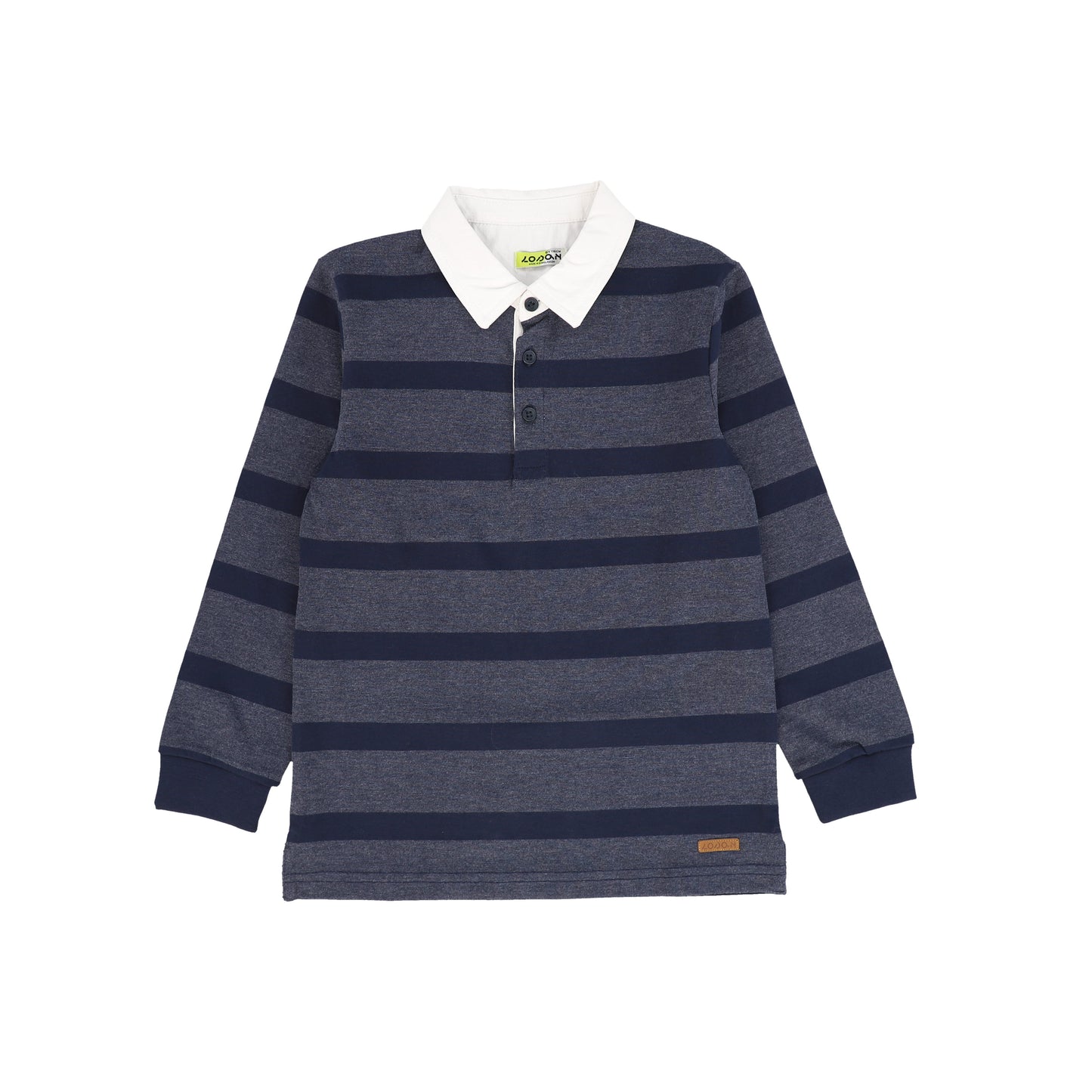 LOSAN ZIPPY LIGHT NAVY/WHITE COLLAR TRIM POLO [FINAL SALE]