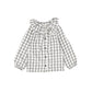 LOUIS LOUISE BLACK/WHITE CHECKED RUFFLE COLLAR SHIRT