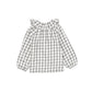 LOUIS LOUISE BLACK/WHITE CHECKED RUFFLE COLLAR SHIRT