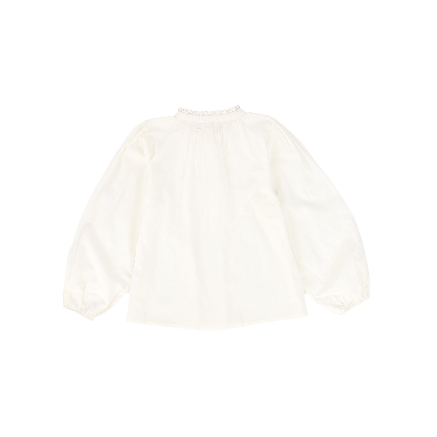 LOUIS LOUISE OFF WHITE LACE TRIM BLOUSE