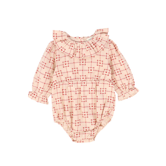 LOUIS LOUISE PINK/RED FLOWER PRINT ROMPER