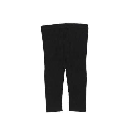 LOUIS LOUISE BLACK RIBBED KNIT LEGGING