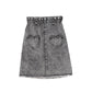 LOUIS LOUISE BLACK DENIM WASH HEART POCKET SKIRT