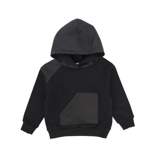 YELL OH BLACK HOODED PULLOVER