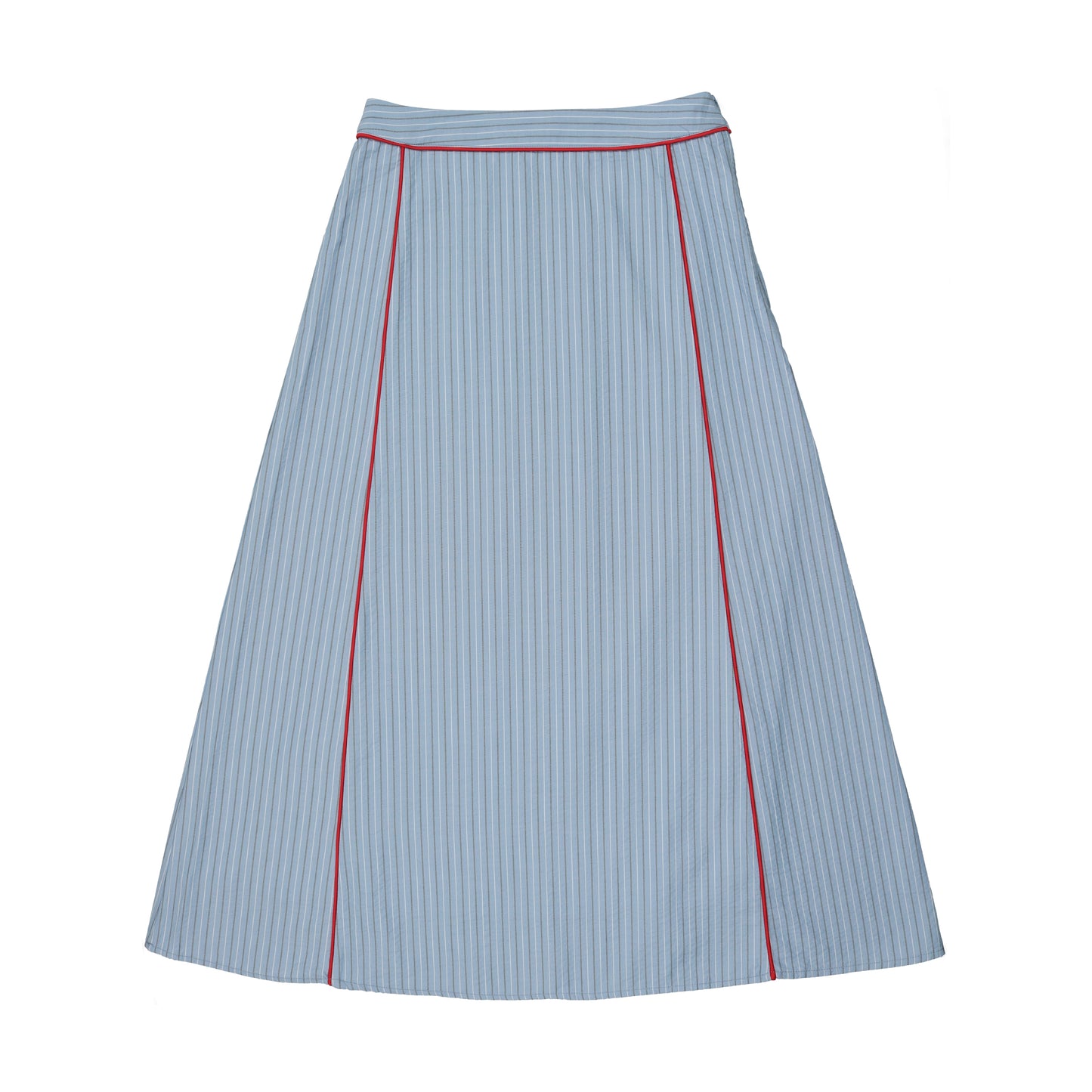 MAISONITA BLUE STRIPED A LINE MAXI SKIRT [FINAL SALE]