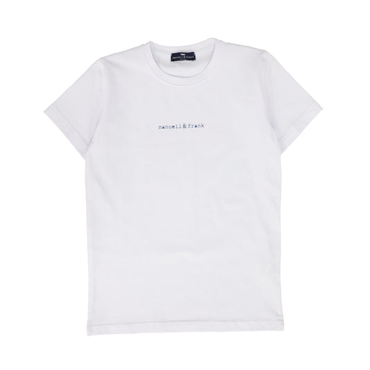 MANUELL & FRANK WHITE LOGO TEE [FINAL SALE]