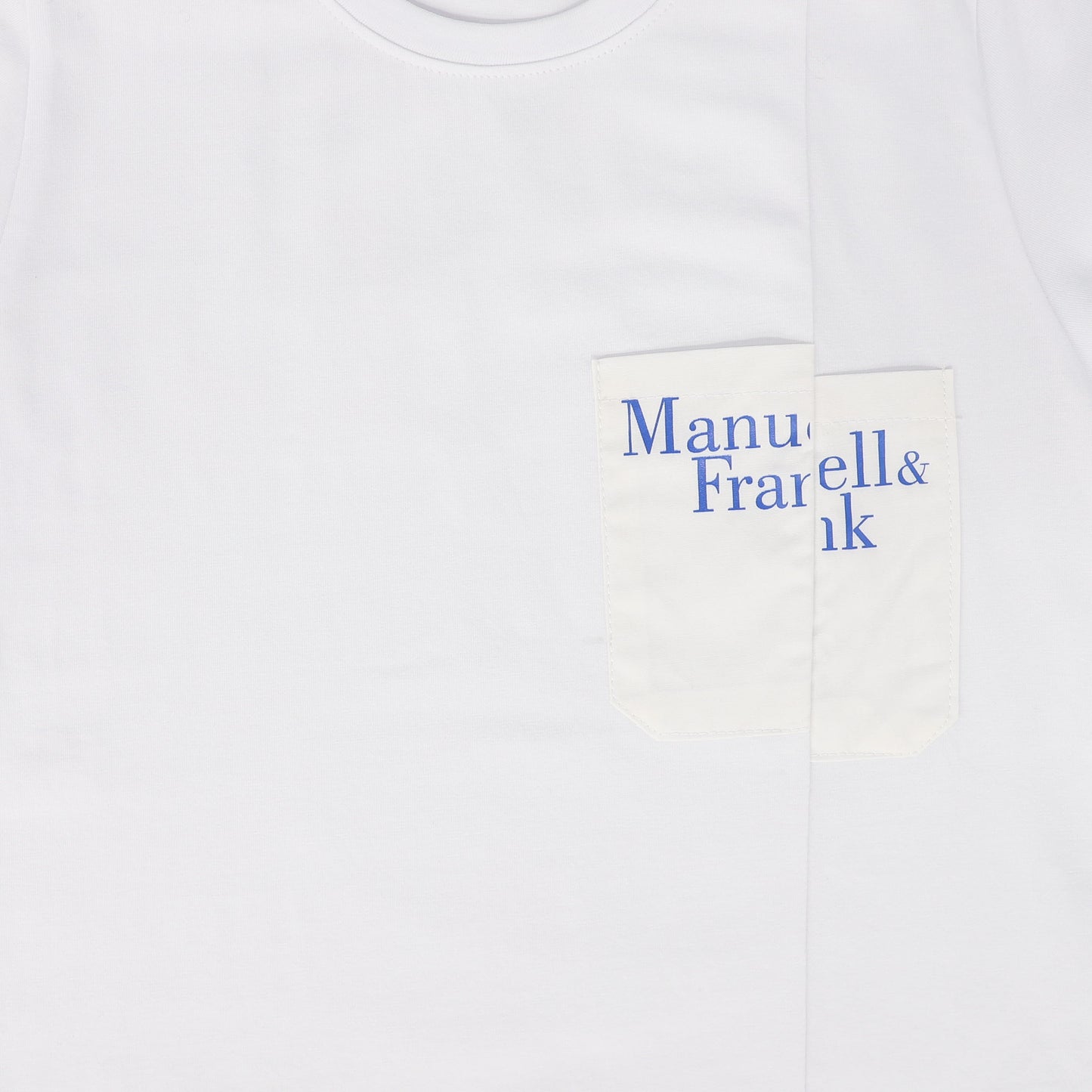 MANUELL & FRANK WHITE LOGO POCKET TEE [FINAL SALE]