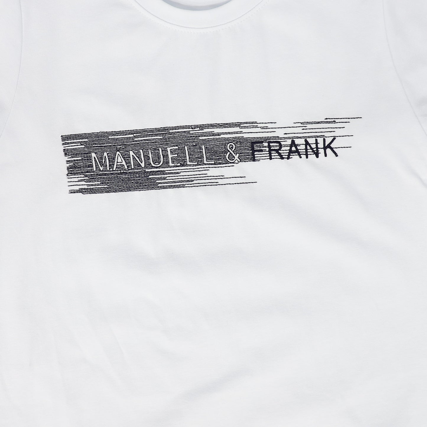 MANUELL & FRANK WHITE WITH NAVY LOGO TEE [FINAL SALE]