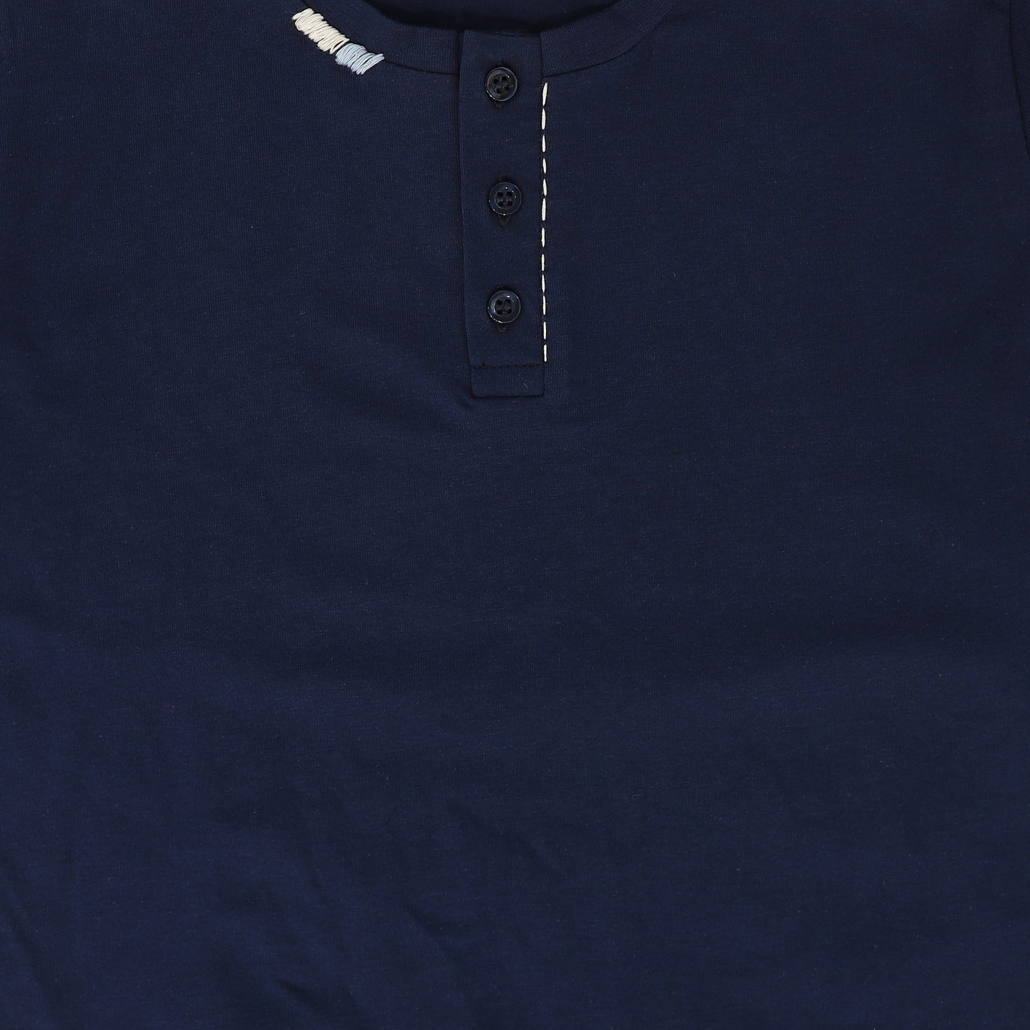 MANUELL & FRANK NAVY BUTTON TEE [FINAL SALE]