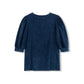 CABANA MID BLUE MINERAL WASH PUFF SLEEVE T-SHIRT