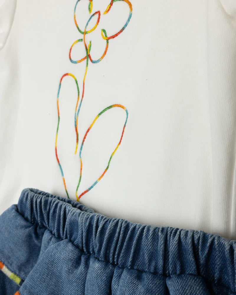 PHIL AND PHOEBE WHITE FLOWER BLOOMER SET