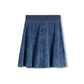 CABANA MID BLUE MINERAL WASH A-LINE SKIRT