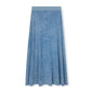 VIBE LIGHT BLUE MINERAL WASH A-LINE MAXI SKIRT [FINAL SALE]