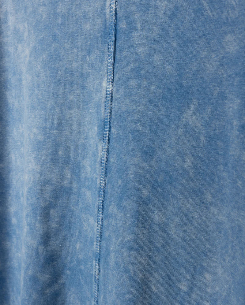 VIBE LIGHT BLUE MINERAL WASH A-LINE MAXI SKIRT [FINAL SALE]