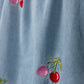 PHIL AND PHOEBE DENIM COLORED CHERRY PRINT JUMPER [FINAL SALE]