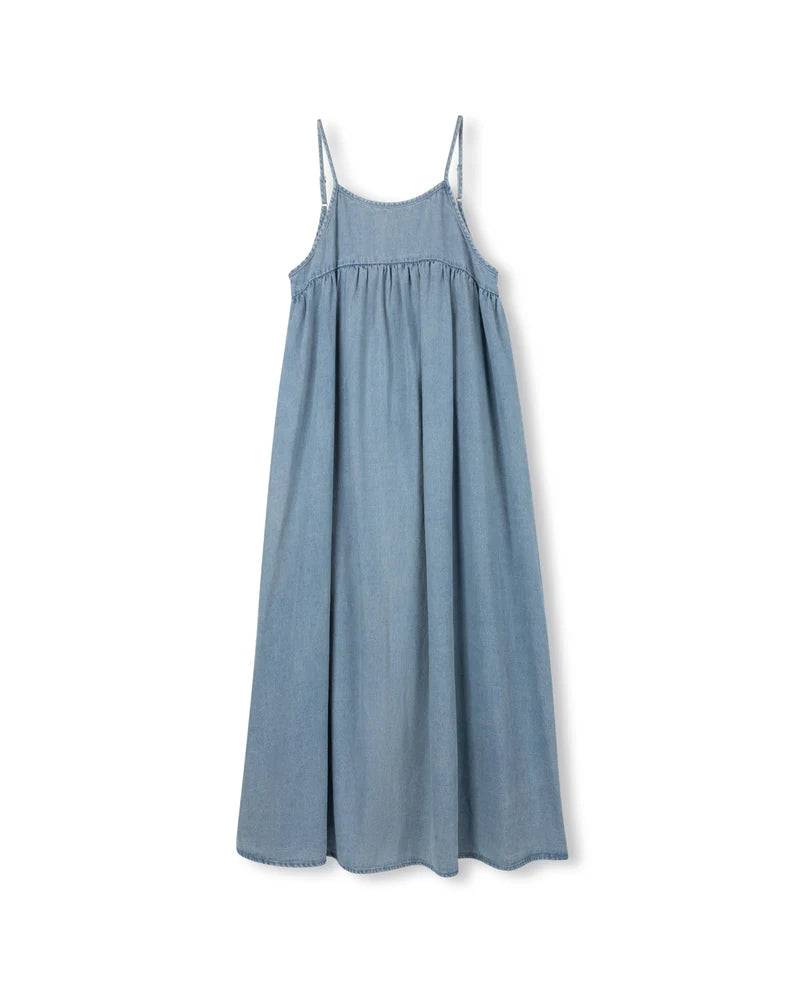 VIBE BLUE DENIM CHAMBRAY HIGH CUT JUMPER [FINAL SALE]