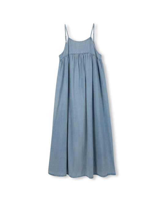 VIBE BLUE DENIM CHAMBRAY HIGH CUT JUMPER