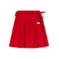ONE CHILD RED EMBROIDERED CHERRY PLEAT SKIRT