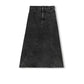 VIBE BLACK DENIM POCKET V SEAM SKIRT
