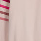 VIBE PINK STRIPED SLEEVE T-SHIRT
