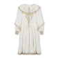 MINIMAL WHITE RUFFLE LINEN BUTTON DOWN DRESS [FINAL SALE]