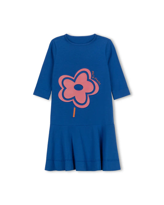 PHIL AND PHOEBE BLUE FLOWER STEM DRESS