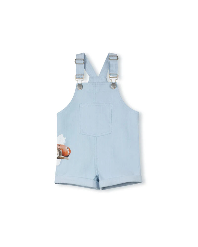 PHIL AND PHOEBE LIGHT BLUE CAR PATCH OVERALLS