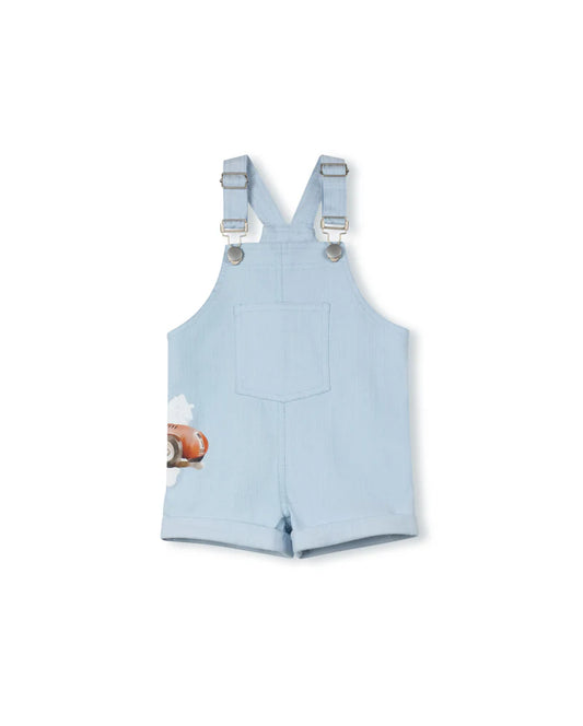 PHIL AND PHOEBE LIGHT BLUE CAR PATCH OVERALLS