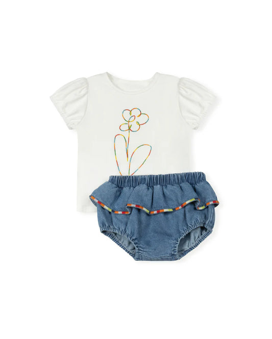 PHIL AND PHOEBE WHITE FLOWER BLOOMER SET