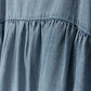 VIBE BLUE DENIM CHAMBRAY HIGH CUT JUMPER [FINAL SALE]