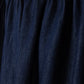 VIBE BLUE DENIM WIDE WAISTED MIDI SKIRT [FINAL SALE]